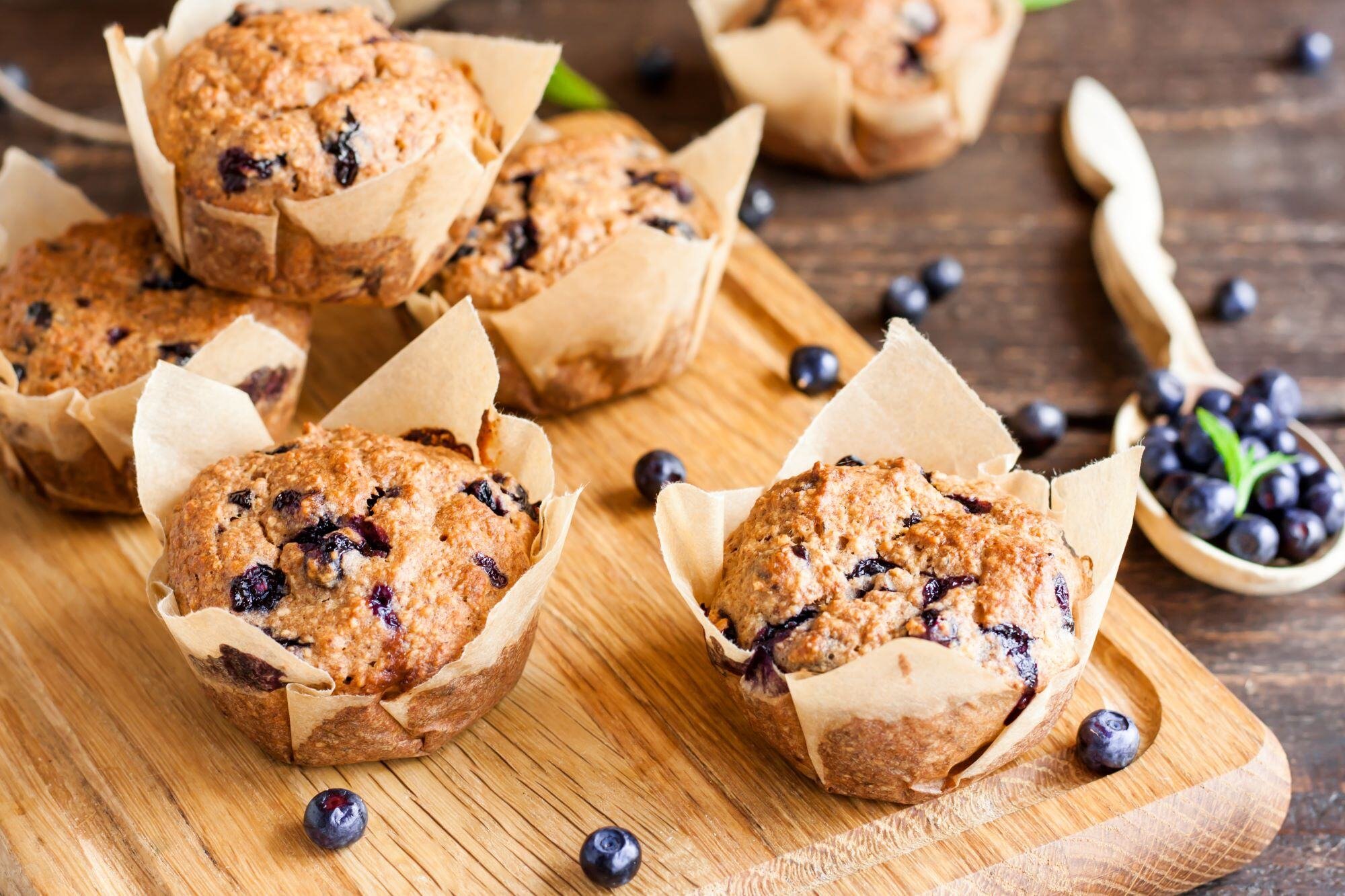 Blueberry muffins reduced