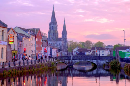 St-Finbarr-Cathedral-atsunset-Cork-Ireland