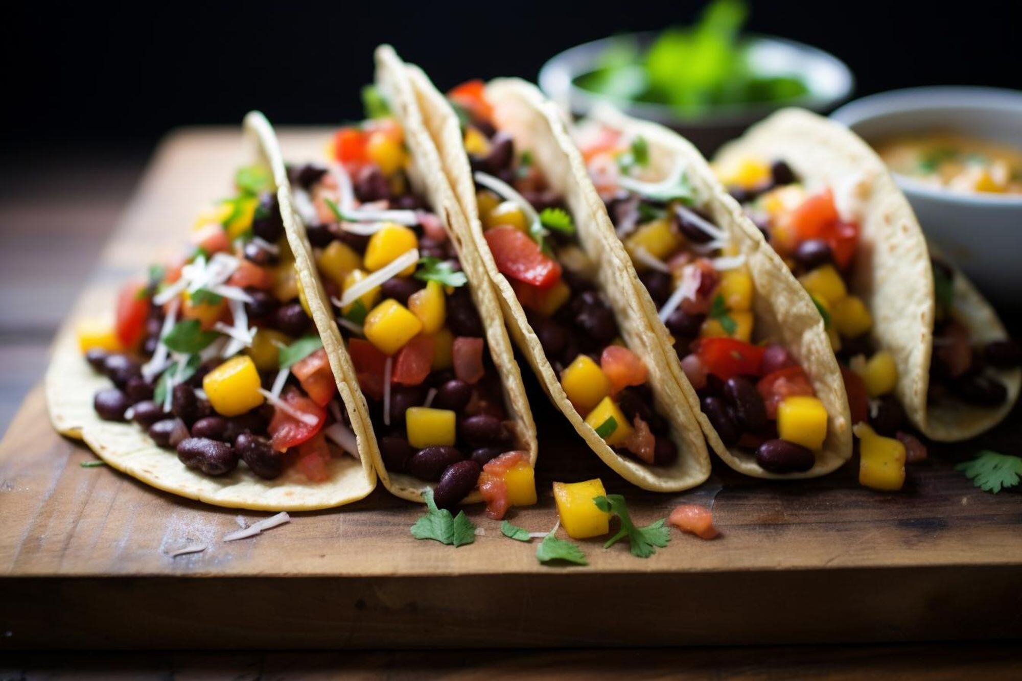 cheesy-black-bean-tacos-recipe-mexican-food-fresh-vegetables-healthy-eating-street-tacos reduced