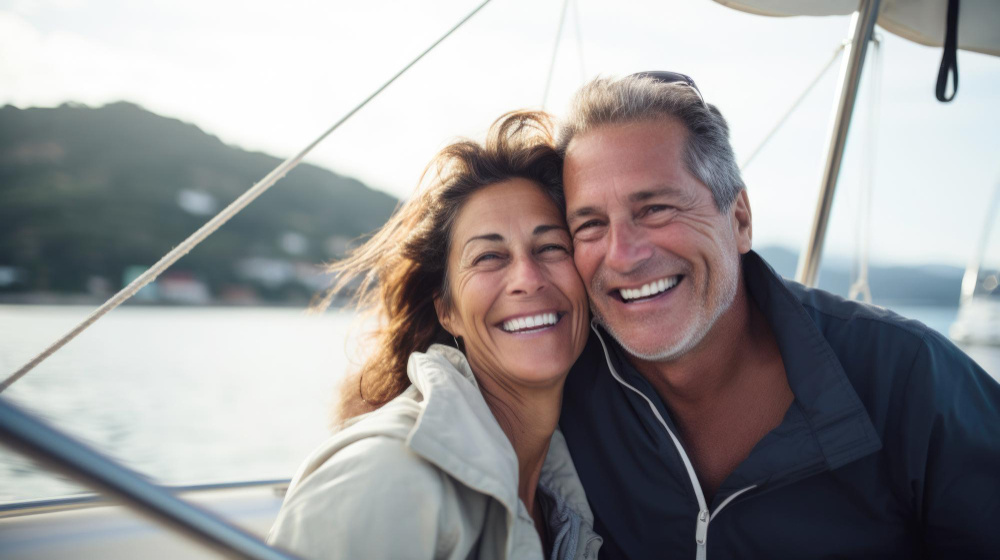 smiling-caucasian-middle-age-couple-enjoying-leisure-sailboat-ride-summer