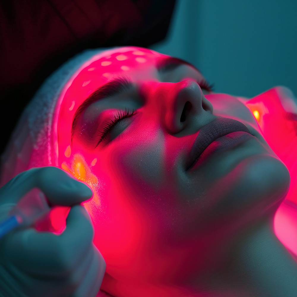 woman-undergoing-facial-therapy-with-red-laser